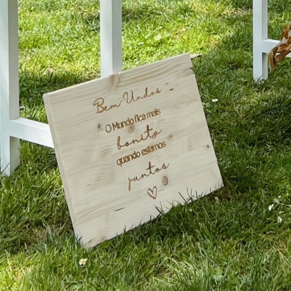 Placa de Boas Vindas